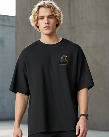 Fearless Graphic Printed Black Oversized T-shirt